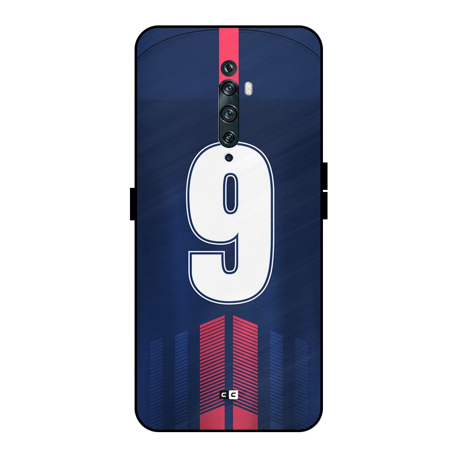 Jersy No 9 Metal Back Case for Oppo Reno2 Z