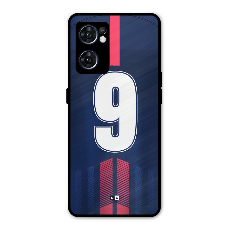 Jersy No 9 Metal Back Case for Oppo Reno7 5G