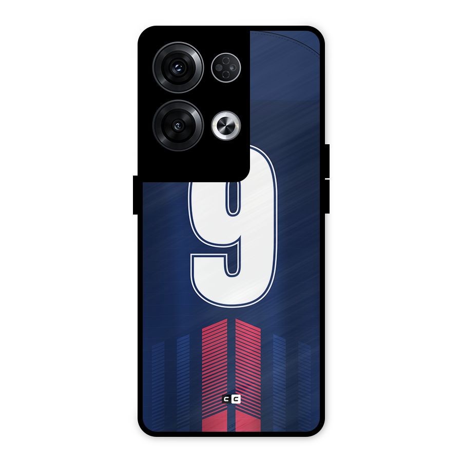 Jersy No 9 Metal Back Case for Oppo Reno8 Pro 5G