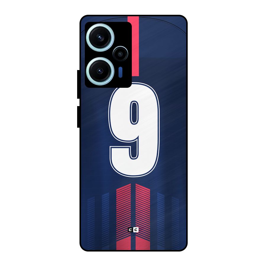 Jersy No 9 Metal Back Case for Poco F5