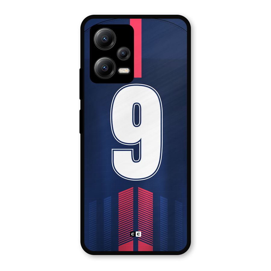 Jersy No 9 Metal Back Case for Poco X5