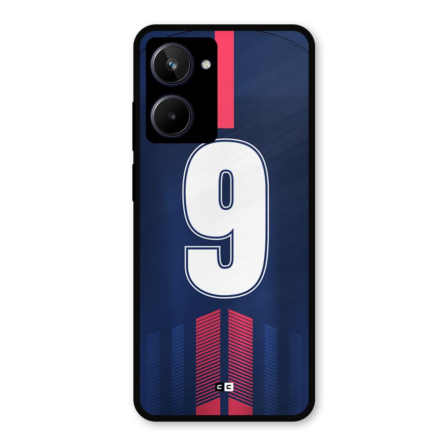 Jersy No 9 Metal Back Case for Realme 10