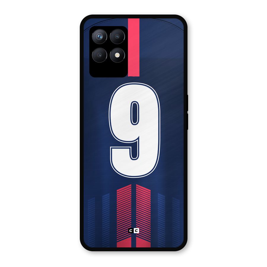 Jersy No 9 Metal Back Case for Realme Narzo 50