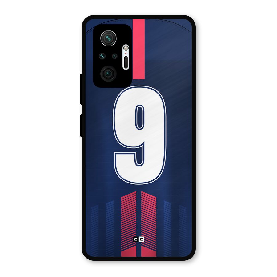 Jersy No 9 Metal Back Case for Redmi Note 10 Pro Max