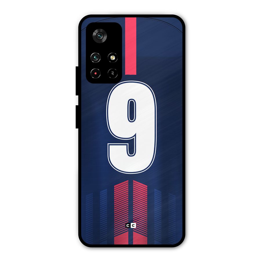 Jersy No 9 Metal Back Case for Redmi Note 11T 5G