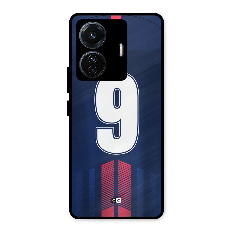 Jersy No 9 Metal Back Case for Vivo T1 Pro