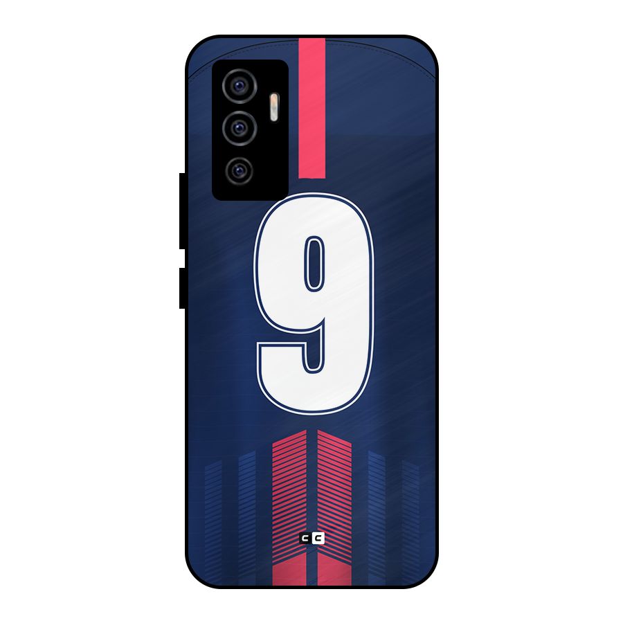 Jersy No 9 Metal Back Case for Vivo V23e