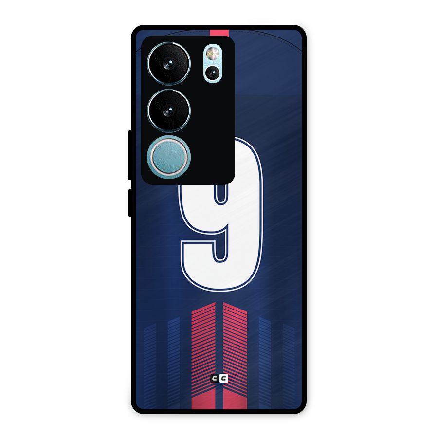 Jersy No 9 Metal Back Case for Vivo V29 Pro