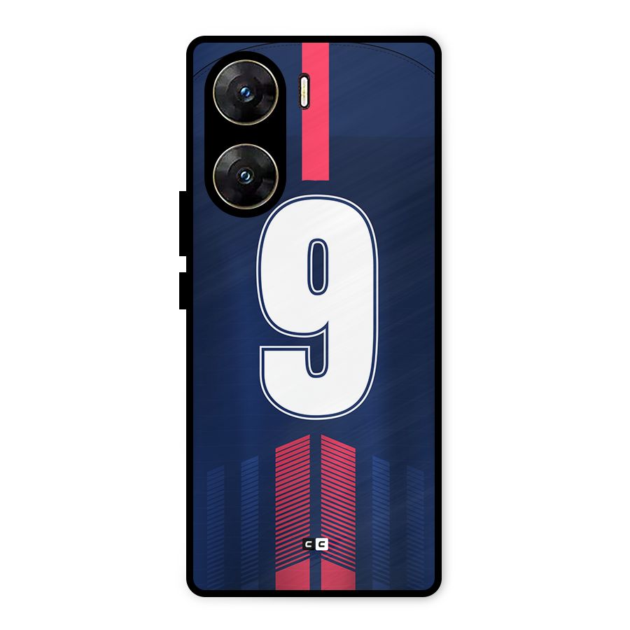 Jersy No 9 Metal Back Case for Vivo V29e