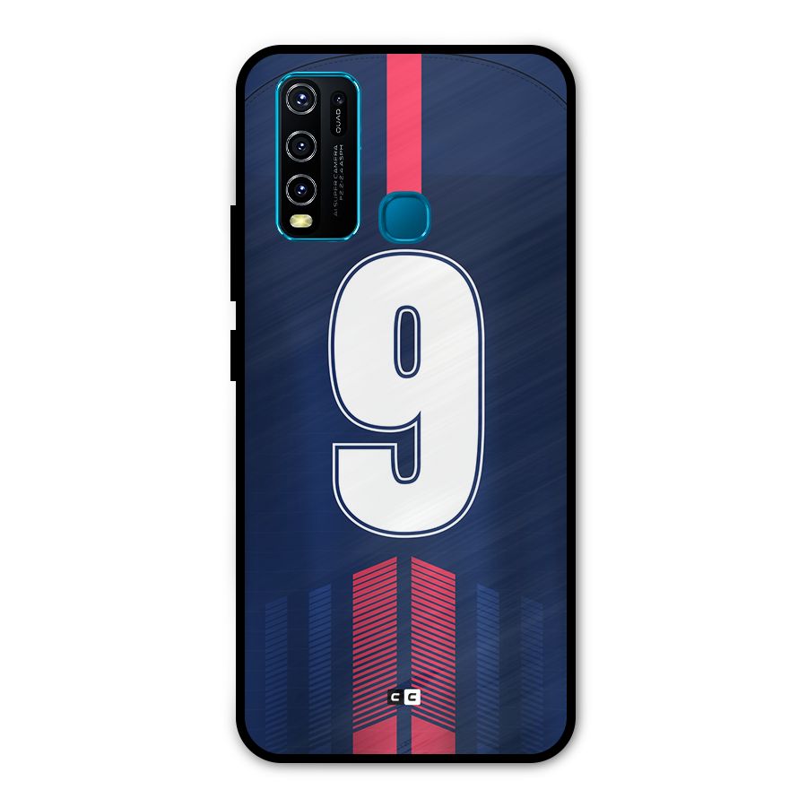Jersy No 9 Metal Back Case for Vivo Y30