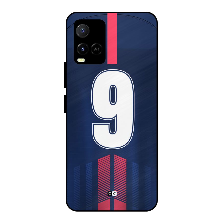 Jersy No 9 Metal Back Case for Vivo Y33s