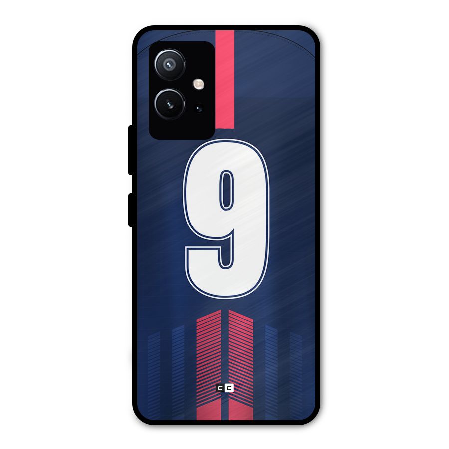 Jersy No 9 Metal Back Case for Vivo Y75 5G