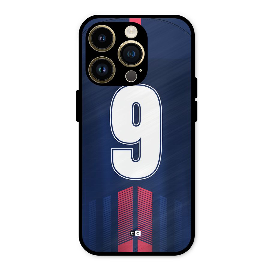 Jersy No 9 Metal Back Case for iPhone 14 Pro