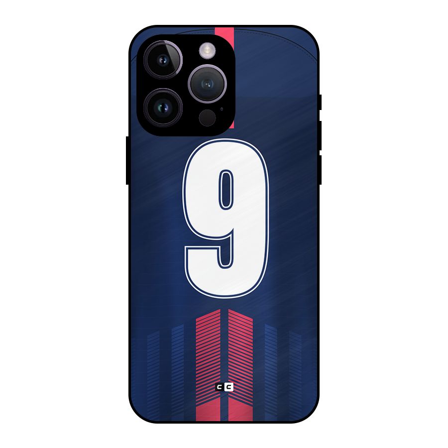 Jersy No 9 Metal Back Case for iPhone 14 Pro Max