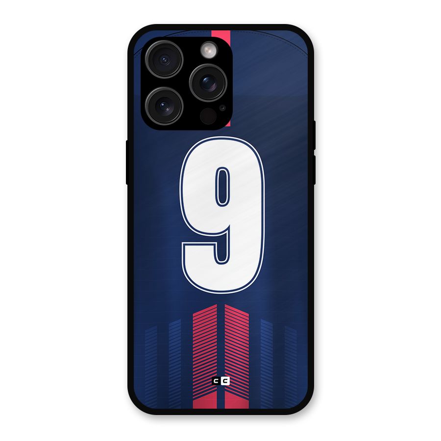 Jersy No 9 Metal Back Case for iPhone 15 Pro Max