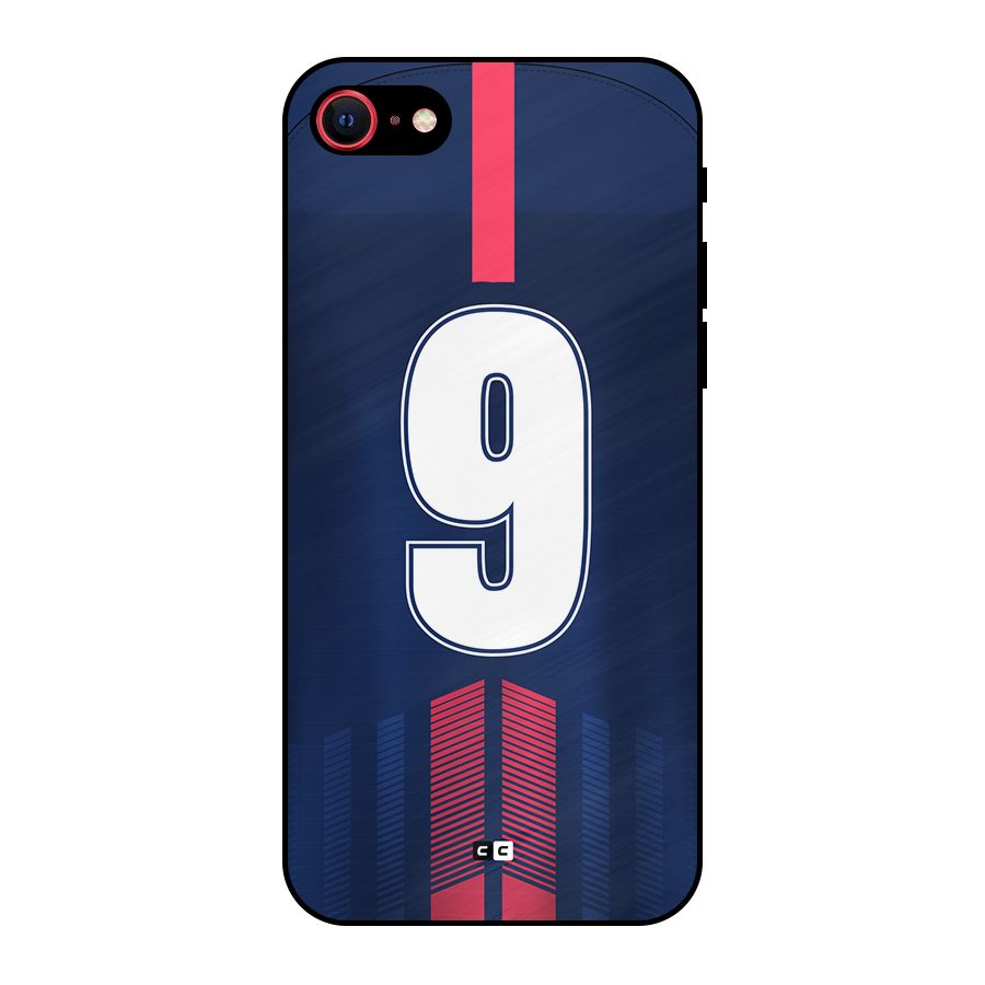 Jersy No 9 Metal Back Case for iPhone SE 2022