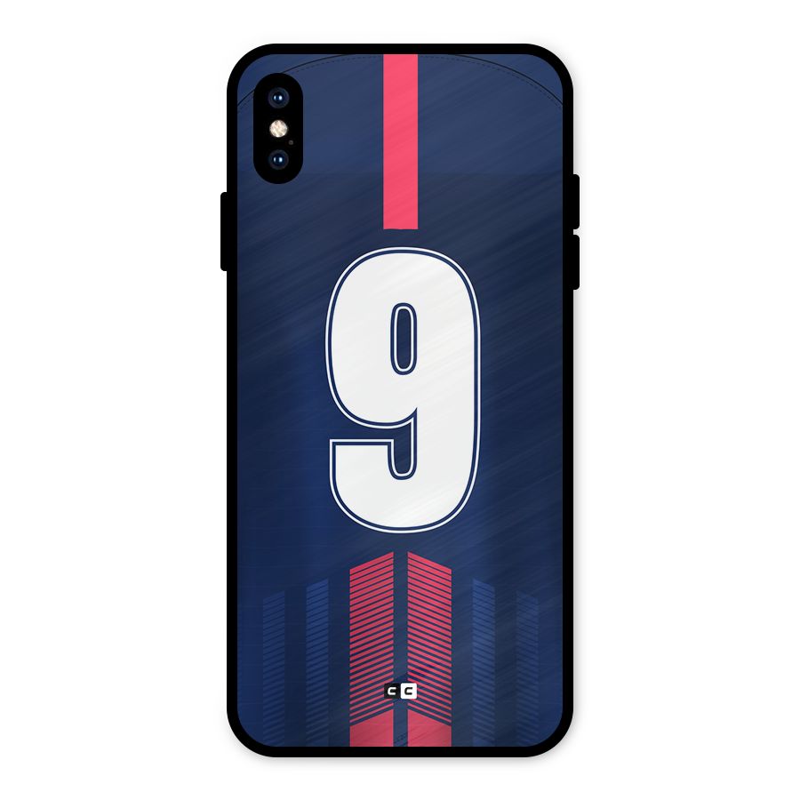 Jersy No 9 Metal Back Case for iPhone XS Max
