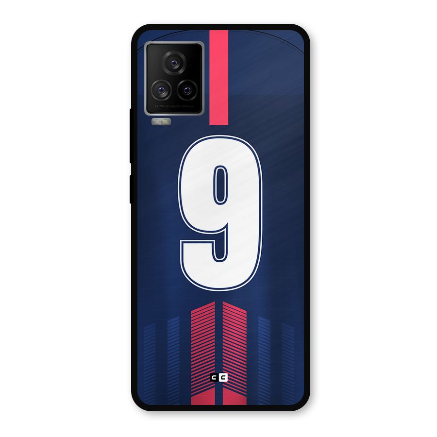 Jersy No 9 Metal Back Case for iQOO 7 Legend 5G