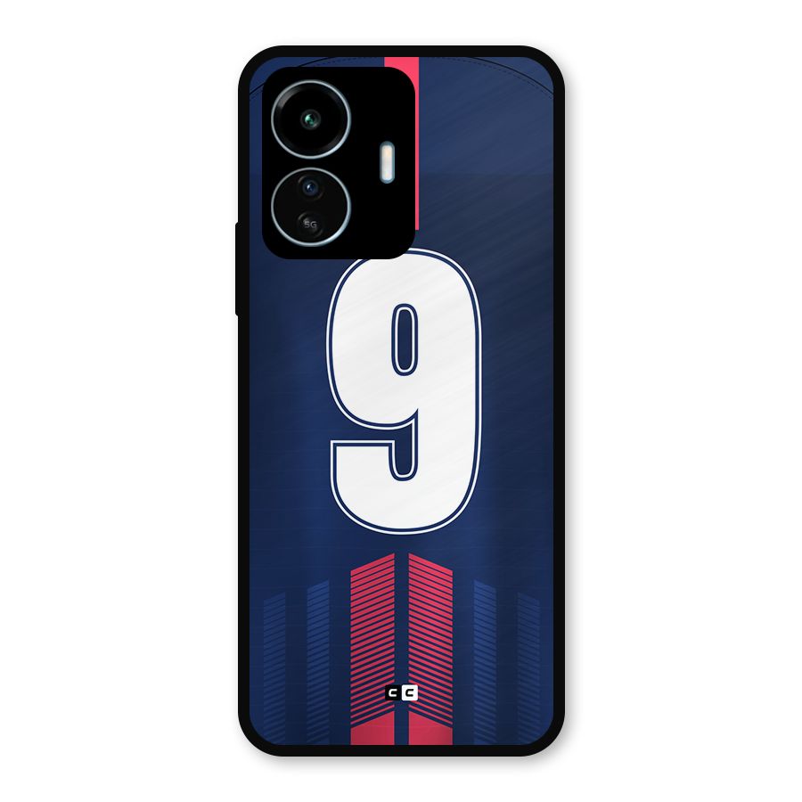 Jersy No 9 Metal Back Case for vivo iQOO Z6 Lite 5G