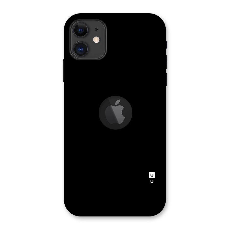 Jet Black Apple Special Back Case for iPhone 11 Logo Cut