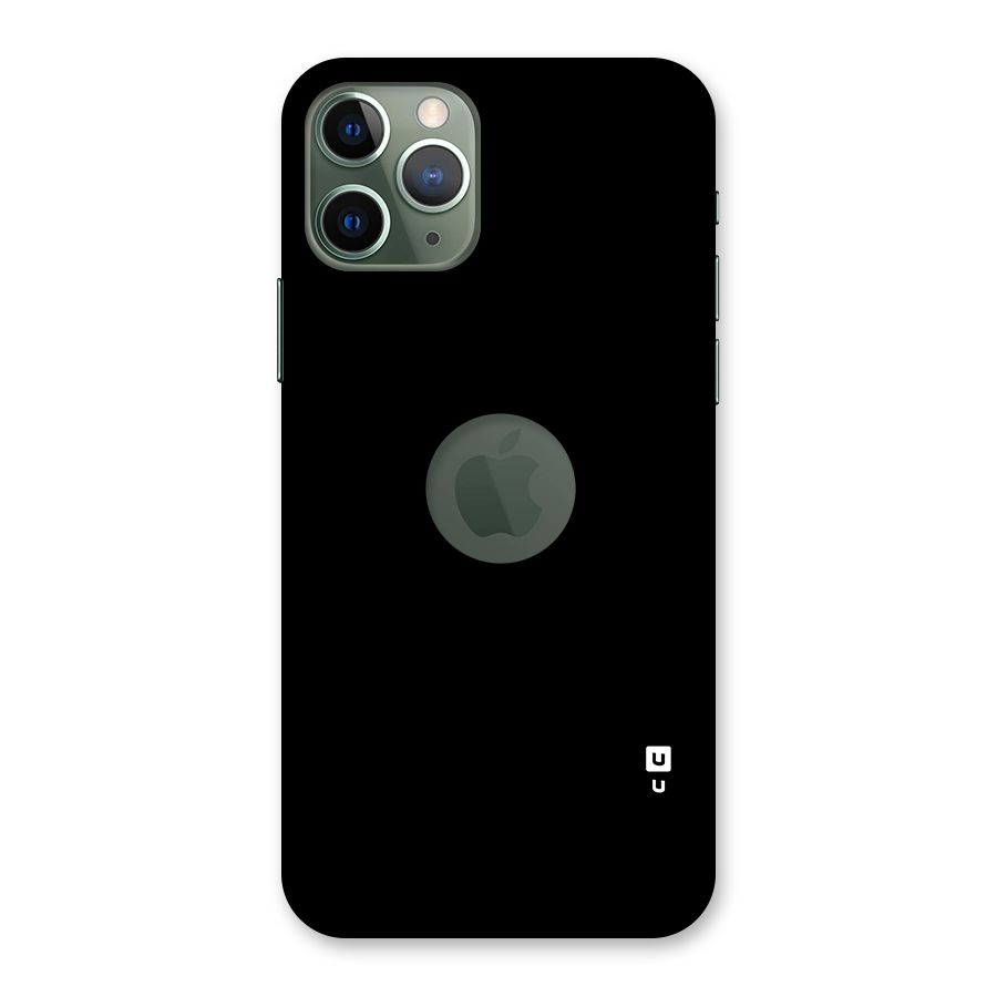 Jet Black Apple Special Back Case for iPhone 11 Pro Logo  Cut