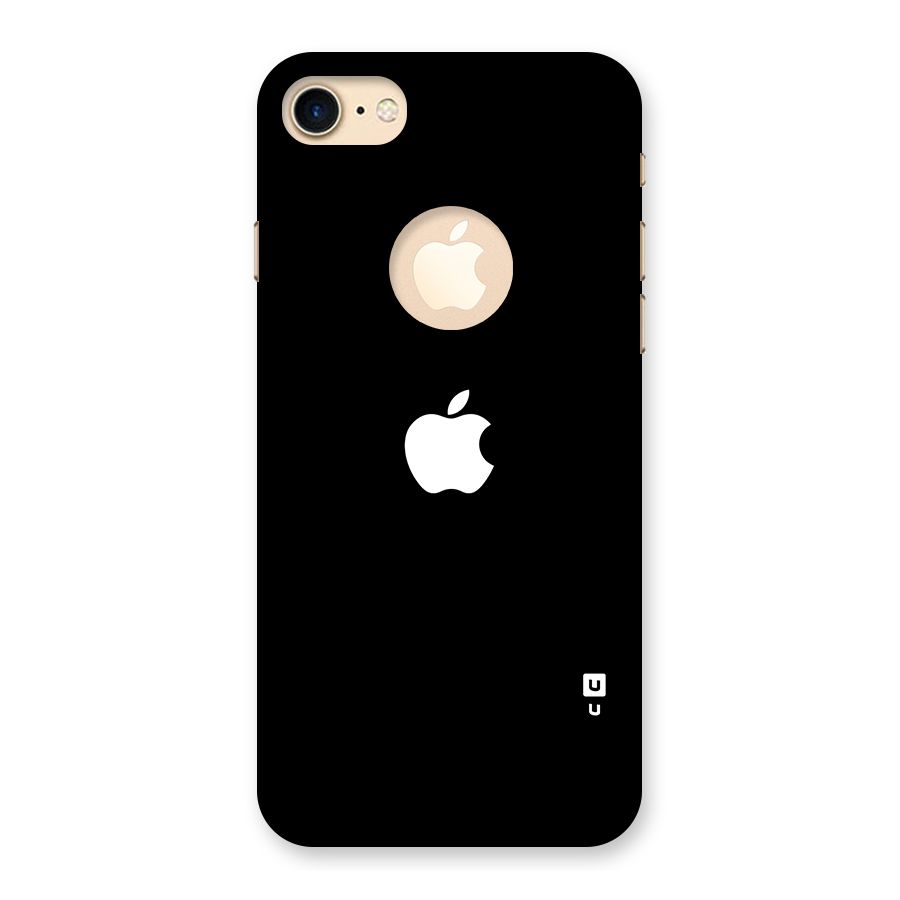 Jet Black Apple Special Back Case for iPhone 7 Logo Cut