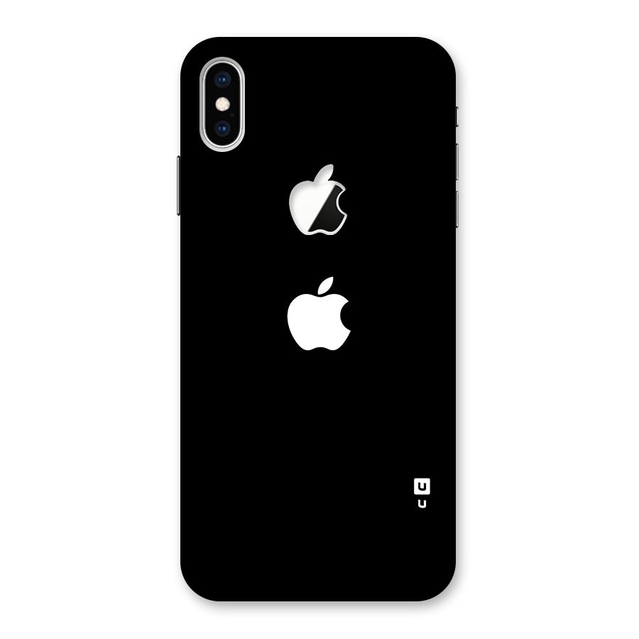 Jet Black Apple Special Back Case for iPhone XS Max Apple Cut