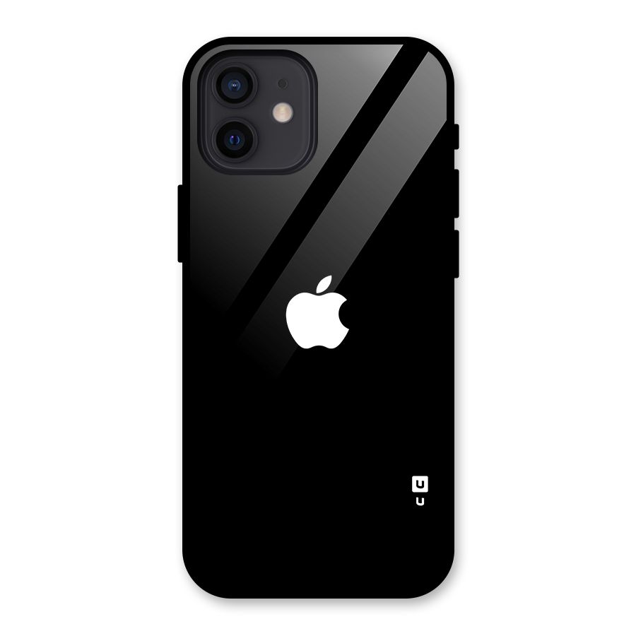 Jet Black Apple Special Glass Back Case for iPhone 12