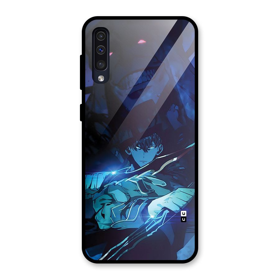 Jinwoo Fighting Mode Glass Back Case for Galaxy A50