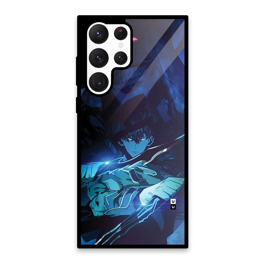 Jinwoo Fighting Mode Glass Back Case for Galaxy S22 Ultra 5G