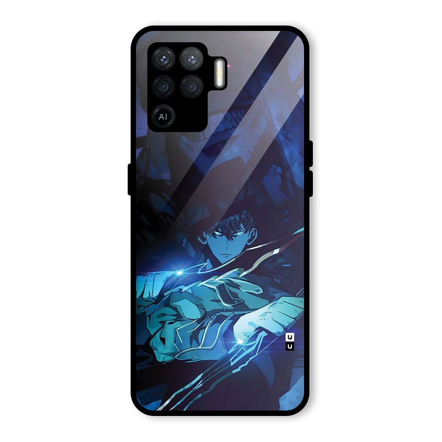 Jinwoo Fighting Mode Glass Back Case for Oppo F19 Pro