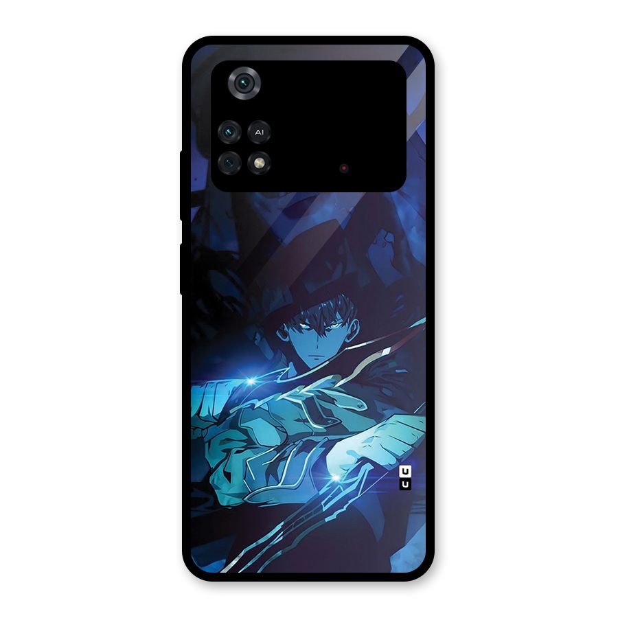 Jinwoo Fighting Mode Glass Back Case for Poco M4 Pro 4G