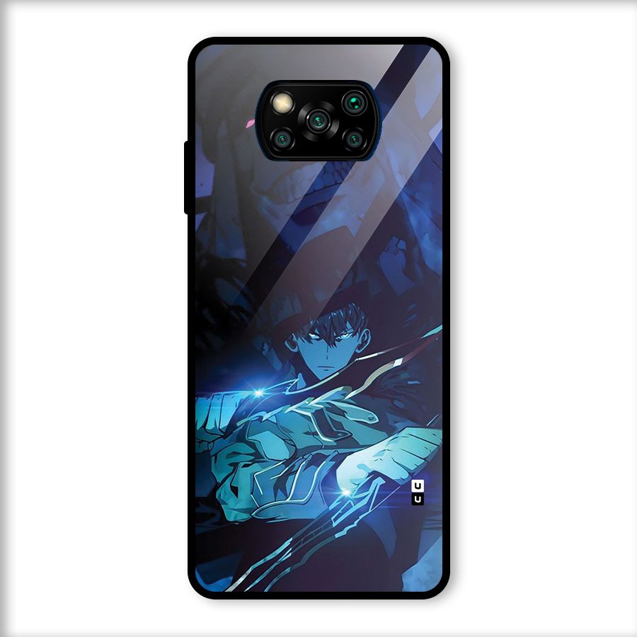 Jinwoo Fighting Mode Glass Back Case for Poco X3
