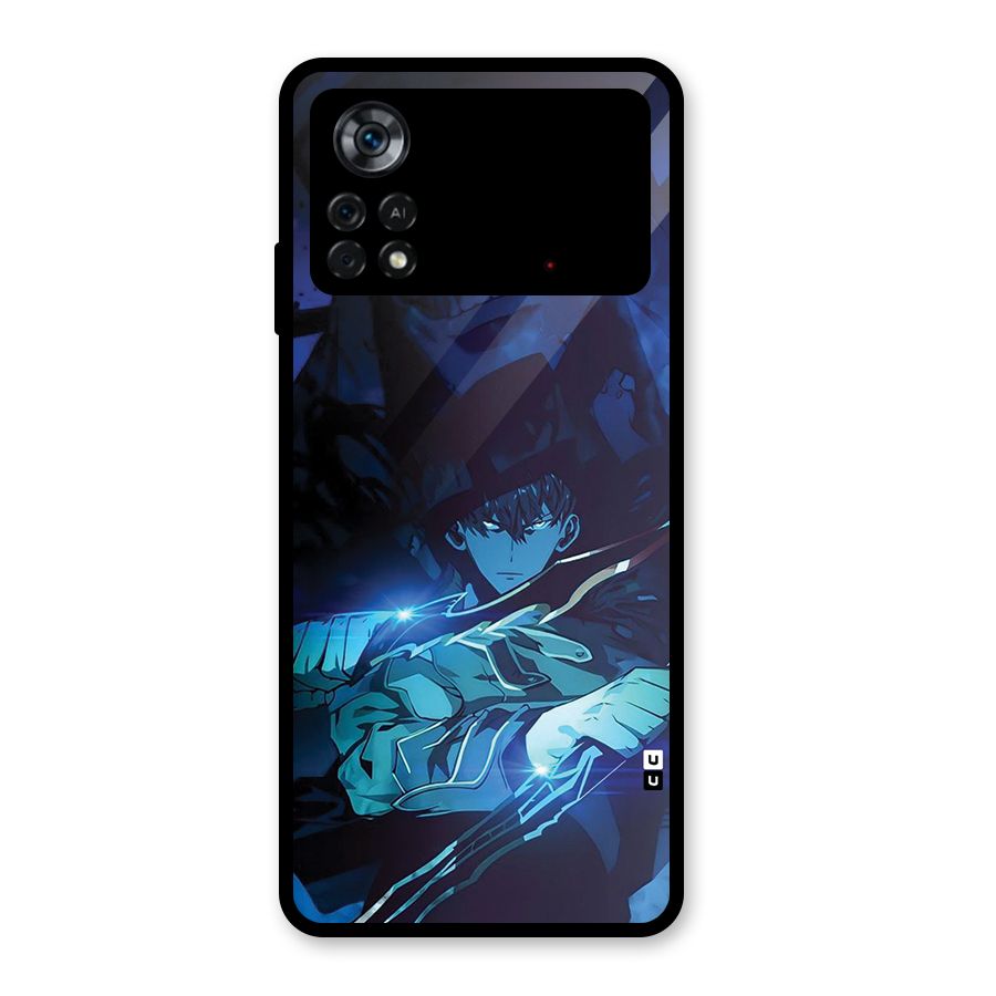 Jinwoo Fighting Mode Glass Back Case for Poco X4 Pro 5G