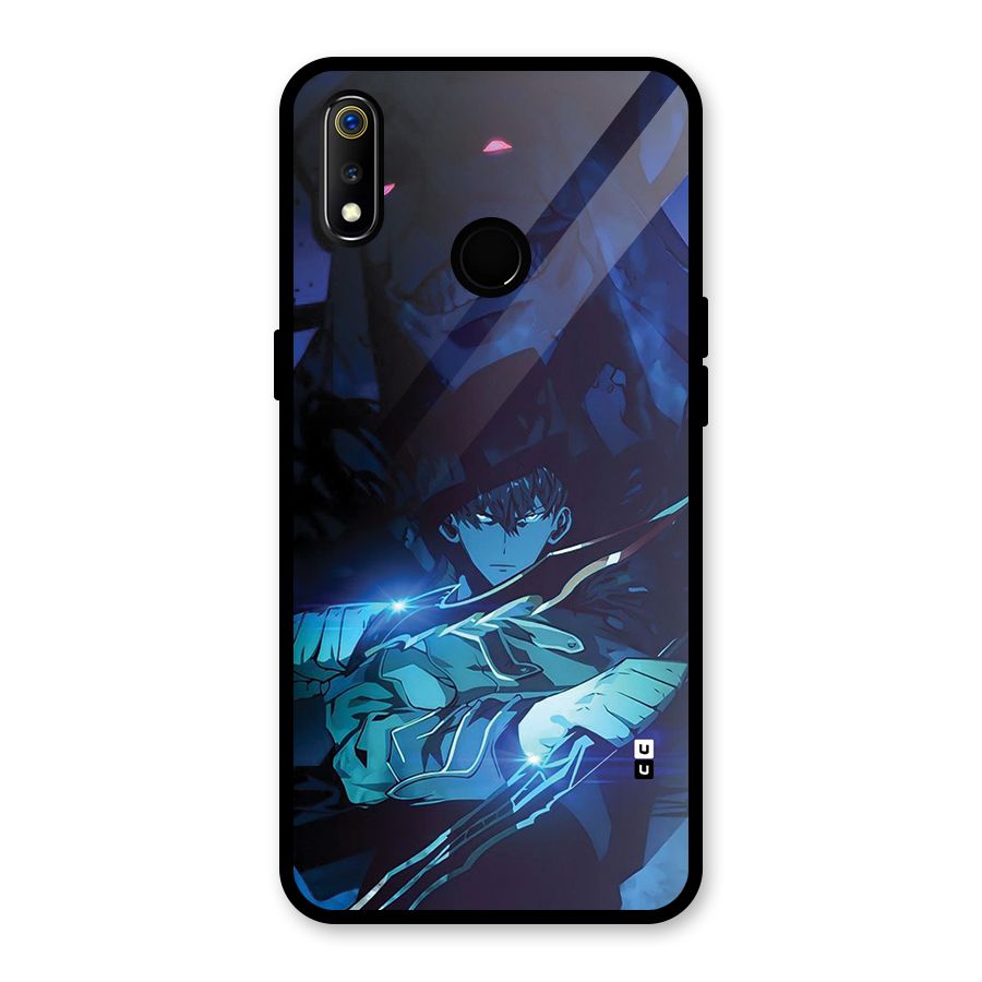 Jinwoo Fighting Mode Glass Back Case for Realme 3i