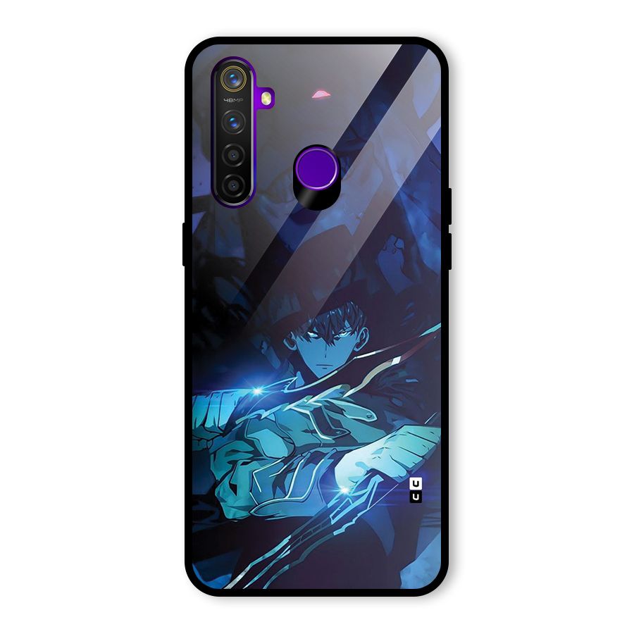 Jinwoo Fighting Mode Glass Back Case for Realme 5 Pro