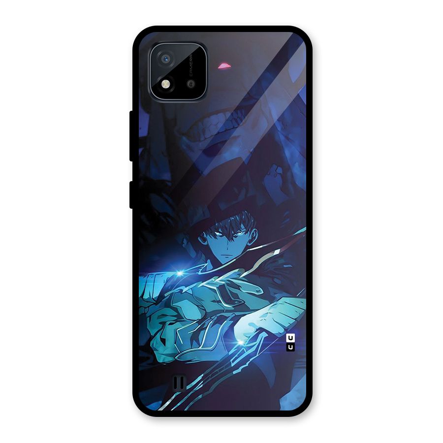 Jinwoo Fighting Mode Glass Back Case for Realme C11 2021