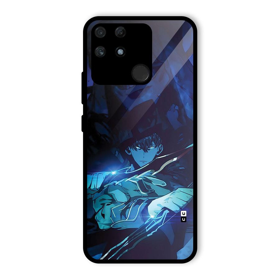 Jinwoo Fighting Mode Glass Back Case for Realme Narzo 50A