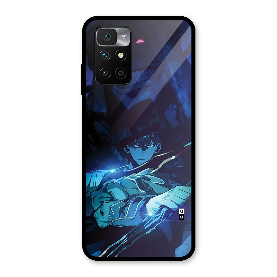 Jinwoo Fighting Mode Glass Back Case for Redmi 10 Prime