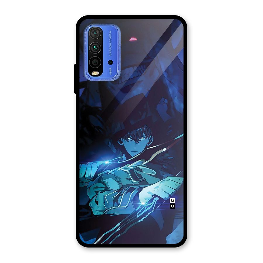 Jinwoo Fighting Mode Glass Back Case for Redmi 9 Power