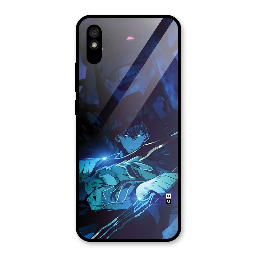 Jinwoo Fighting Mode Glass Back Case for Redmi 9i
