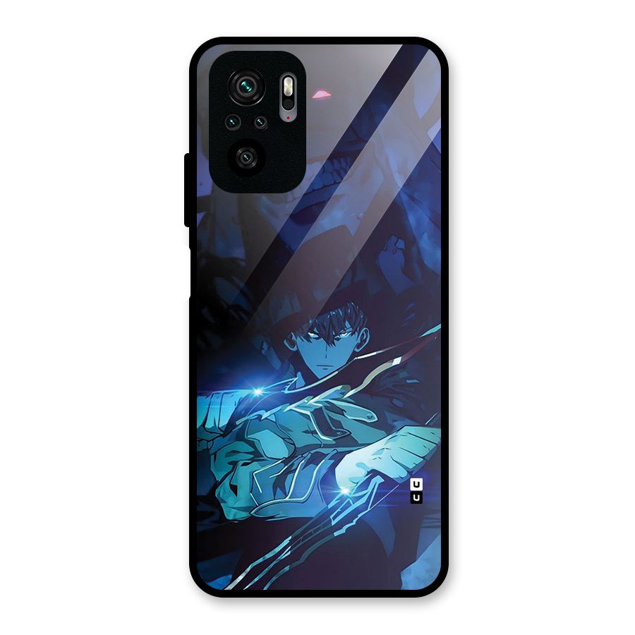 Jinwoo Fighting Mode Glass Back Case for Redmi Note 11 SE