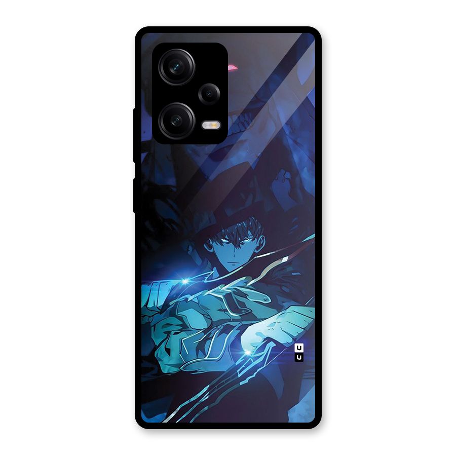 Jinwoo Fighting Mode Glass Back Case for Redmi Note 12 Pro