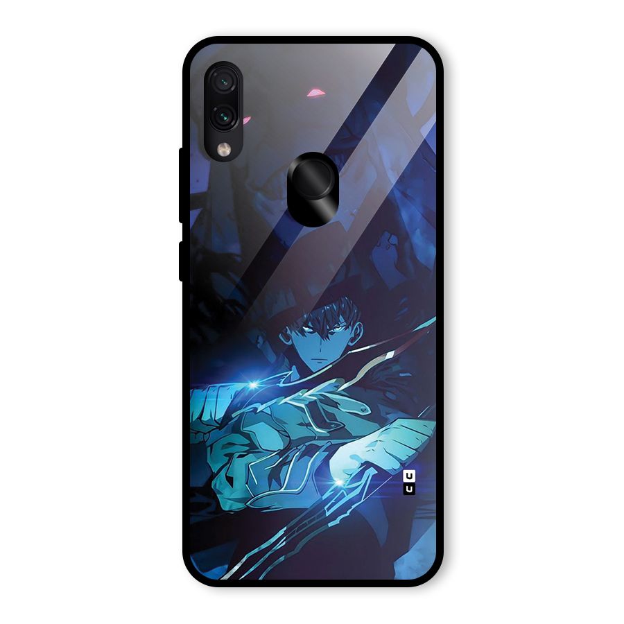 Jinwoo Fighting Mode Glass Back Case for Redmi Note 7 Pro