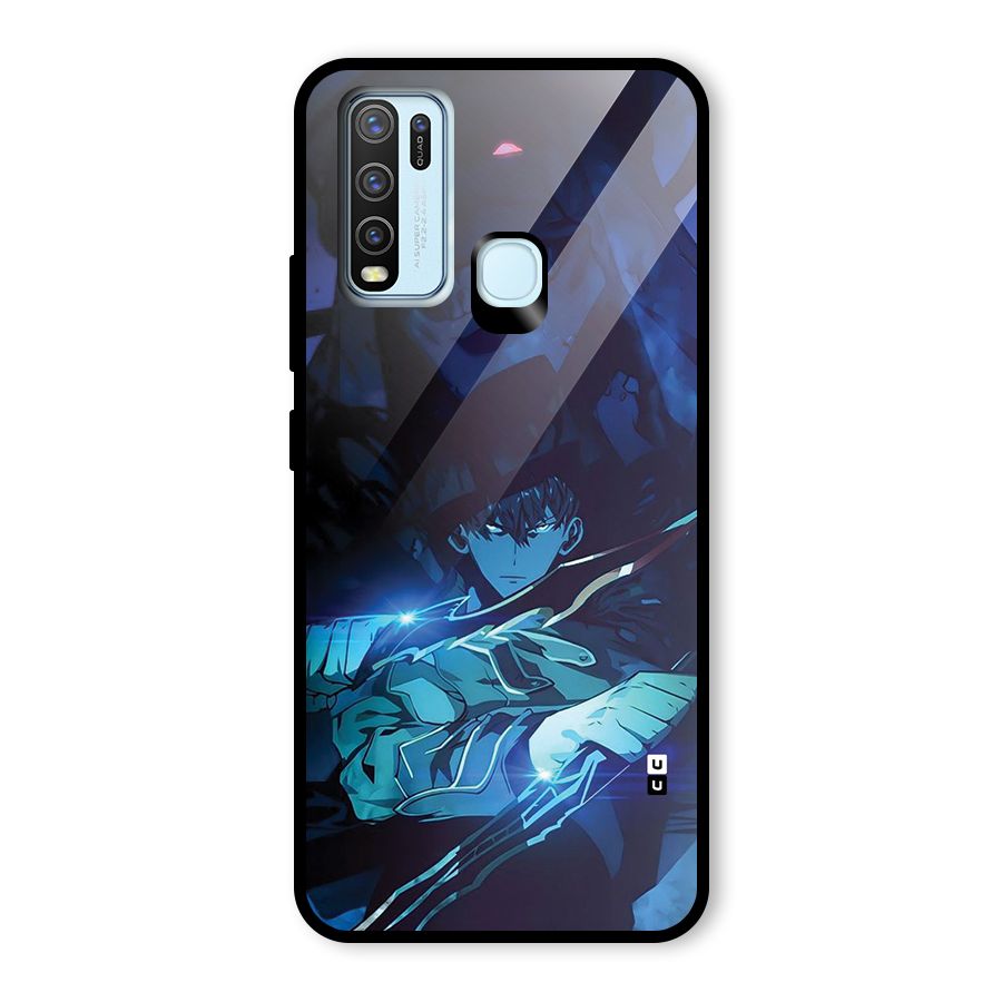 Jinwoo Fighting Mode Glass Back Case for Vivo Y30