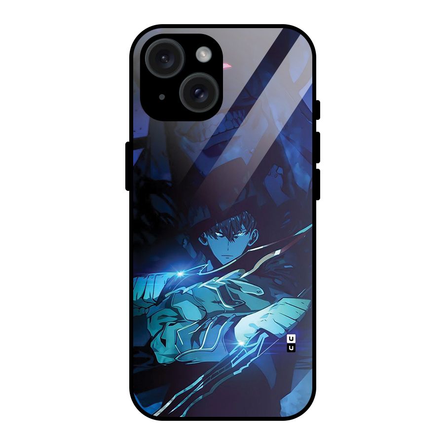 Jinwoo Fighting Mode Glass Back Case for iPhone 15