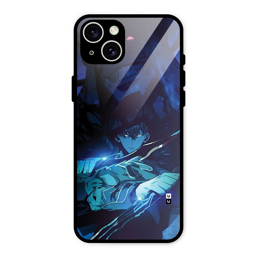 Jinwoo Fighting Mode Glass Back Case for iPhone 15 Plus