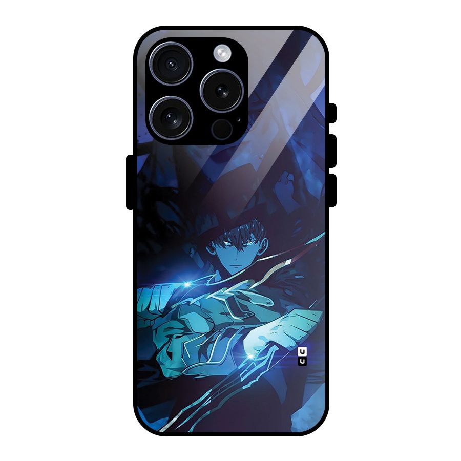 Jinwoo Fighting Mode Glass Back Case for iPhone 15 Pro