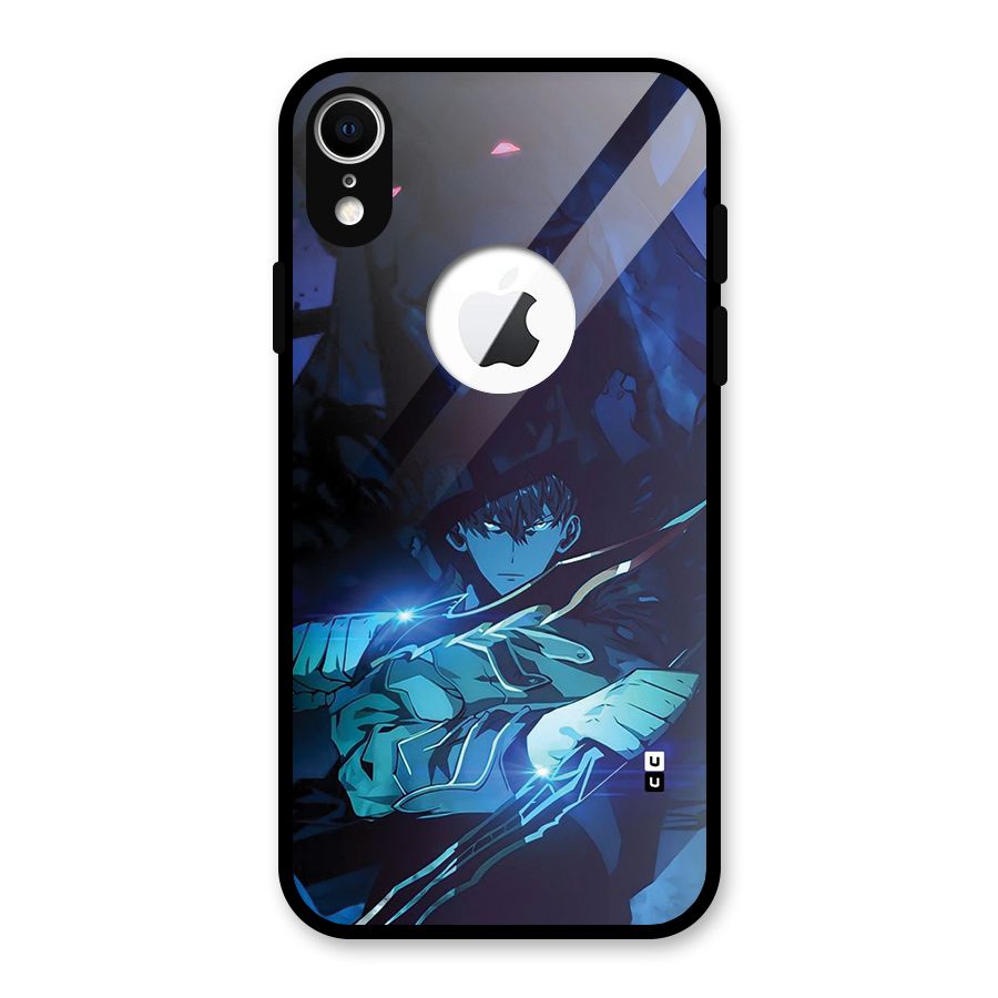 Jinwoo Fighting Mode Glass Back Case for iPhone XR Logo Cut