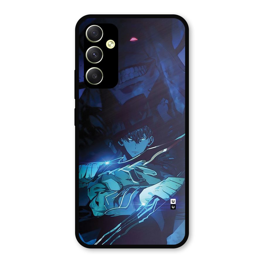 Jinwoo Fighting Mode Metal Back Case for Galaxy A34